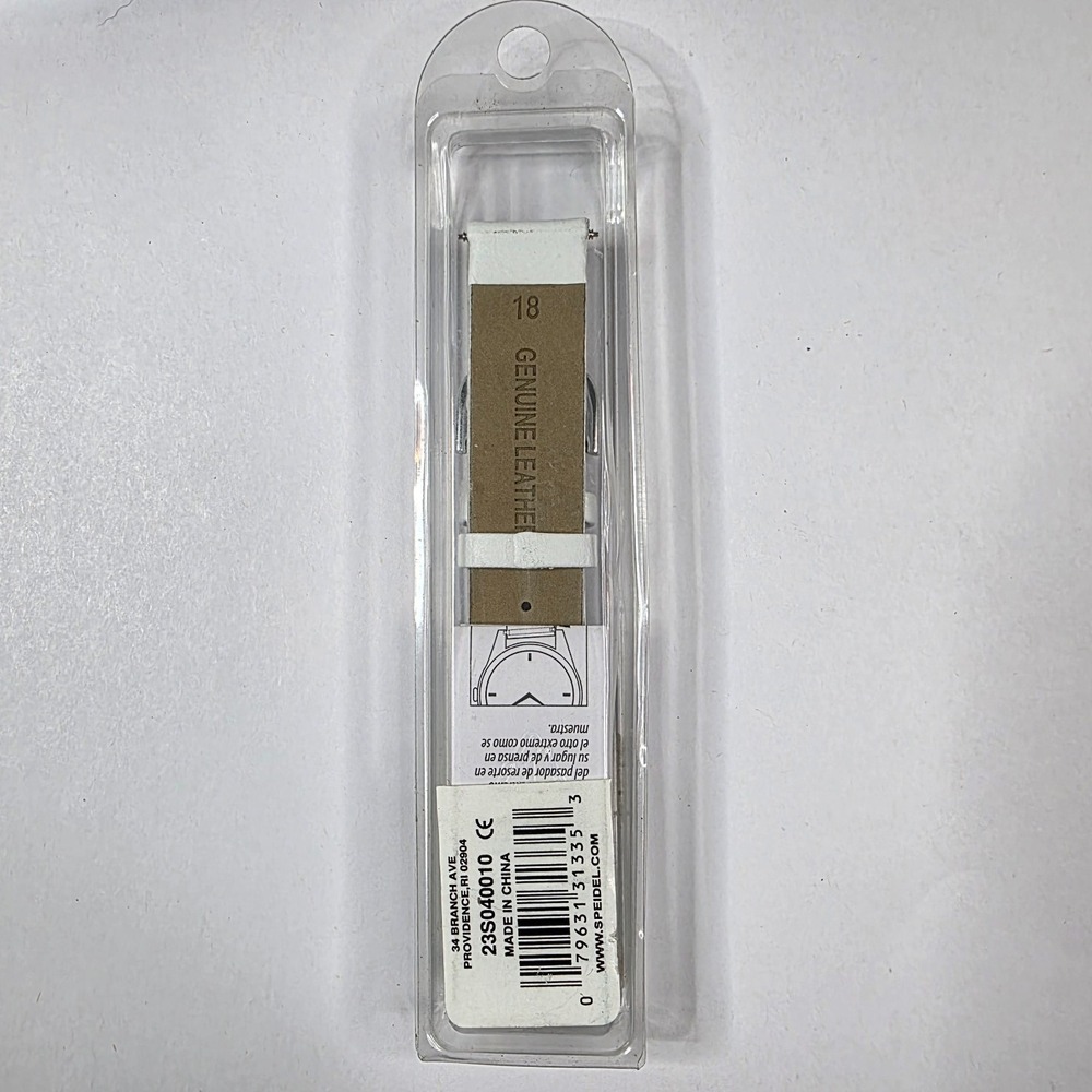 Speidel Express 18mm White Calfskin Leather Watch Band Strap w/ Spring Bars New - Picture 2 of 5